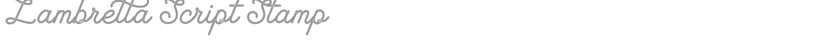 Lambretta font preview